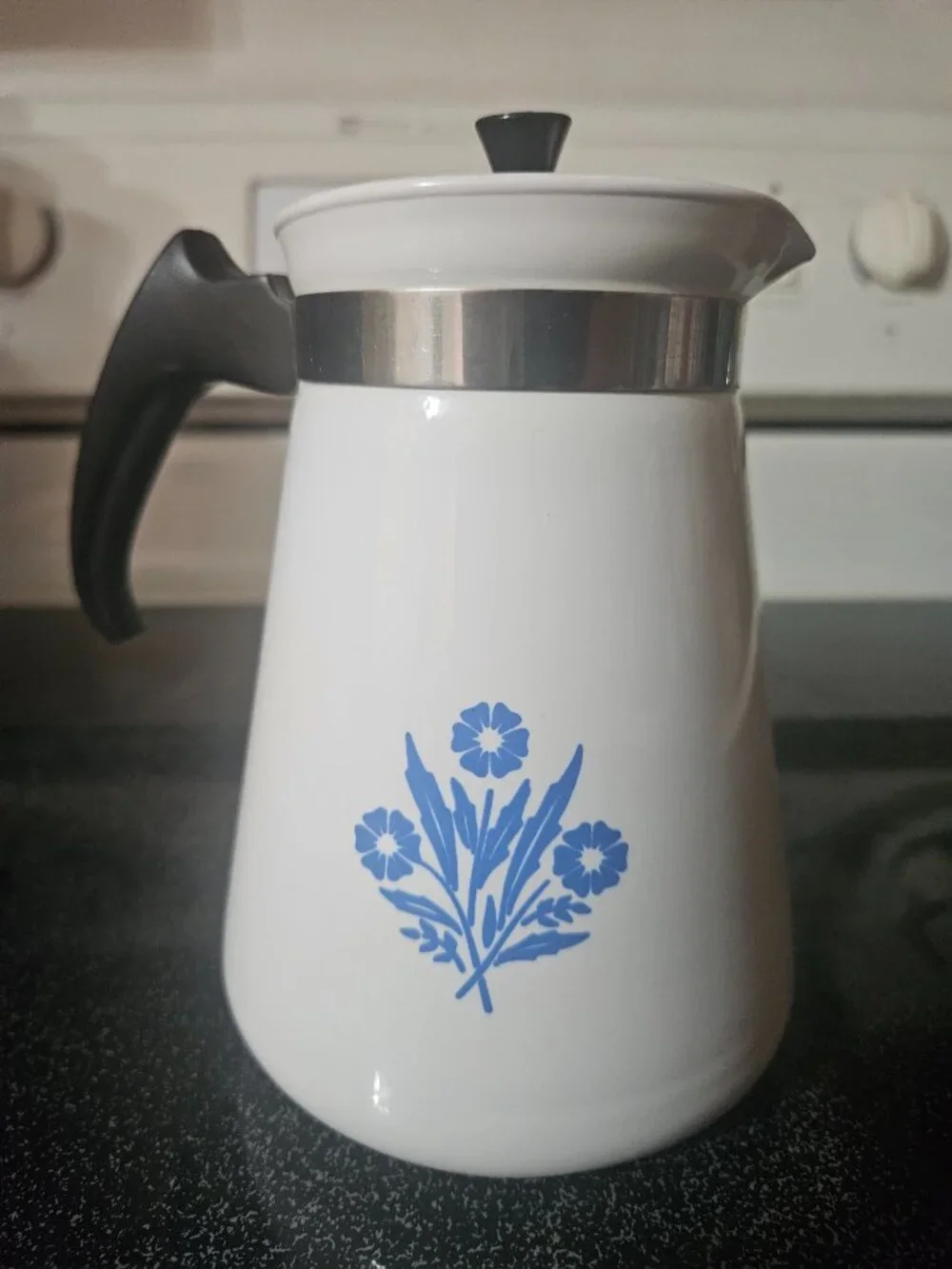 Vintage 4 Cup Corningware Blue Cornflower Teapot Coffee Tea Server Carafe - Picture 4 of 4